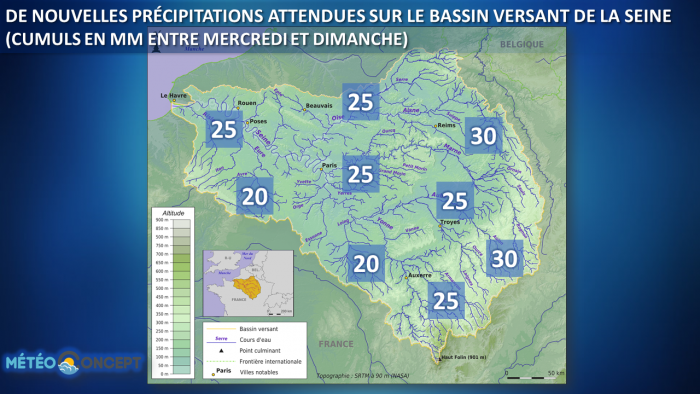 Illustration de l'actualité De nouvelles pluies sur le bassin versant de la Seine...