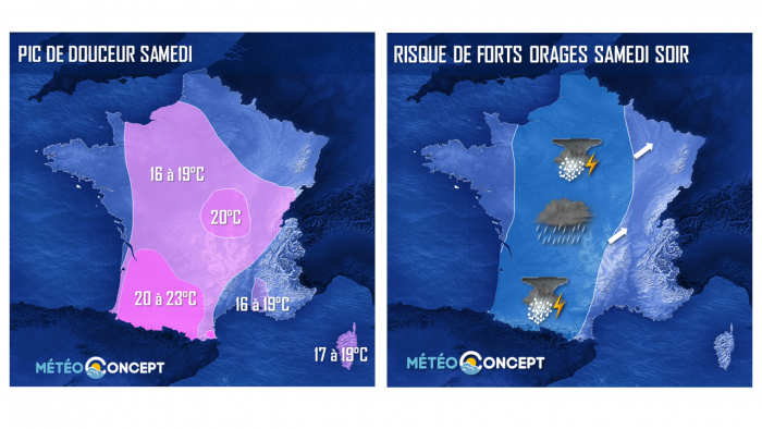 Illustration de l'actualité PIC DE DOUCEUR ET RISQUE D'ORAGES SAMEDI !