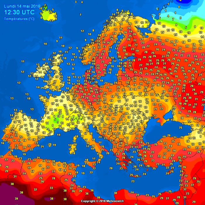 Illustration de l'actualité LES CONTRASTES SONT SAISISSANTS CE LUNDI EN EUROPE