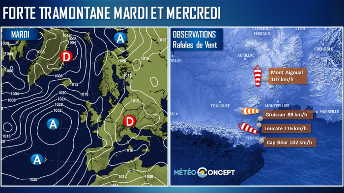 Illustration de l'actualité Fortes rafales dans le sud...