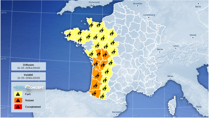 Illustration de l'actualité Violents orages en Atlantique !