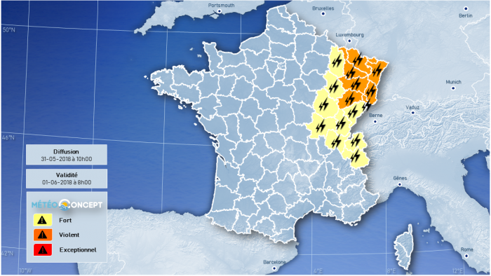 Illustration de l'actualité Violents orages dans le Grand-Est