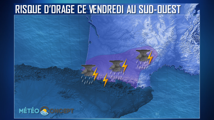 Illustration de l'actualité Des orages au sud-ouest ce vendredi