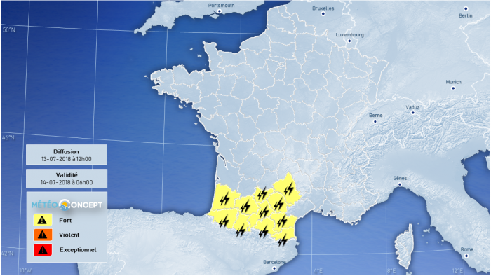 Illustration de l'actualité Risque d'orages au sud-ouest ce vendredi