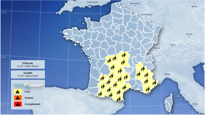 Illustration de l'actualité Orages parfois très pluvieux