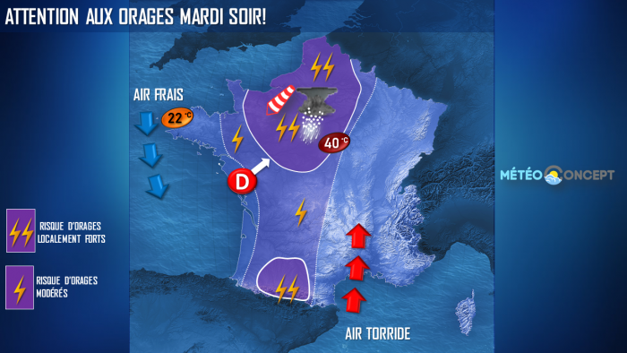 Illustration de l'actualité Attention aux orages mardi soir!