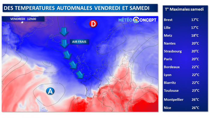 Illustration de l'actualité Confirmation d'un temps automnal vendredi et samedi