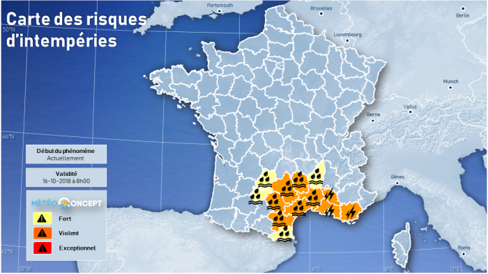 Illustration de l'actualité Très fortes intempéries en cours