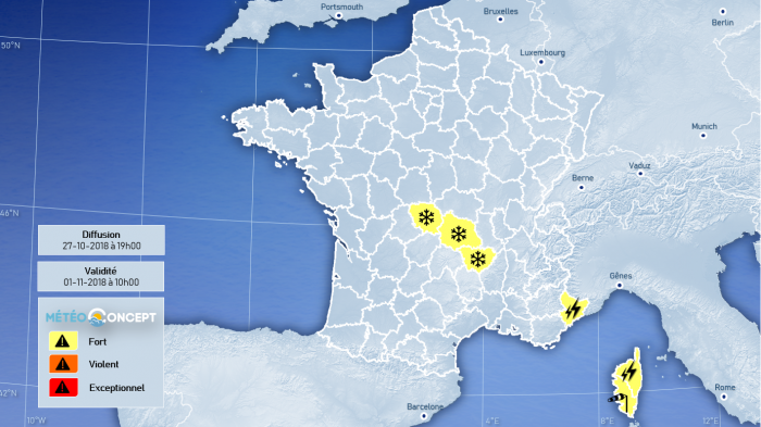 Illustration de l'actualité Orages dans le sud-est, neige en Auvergne