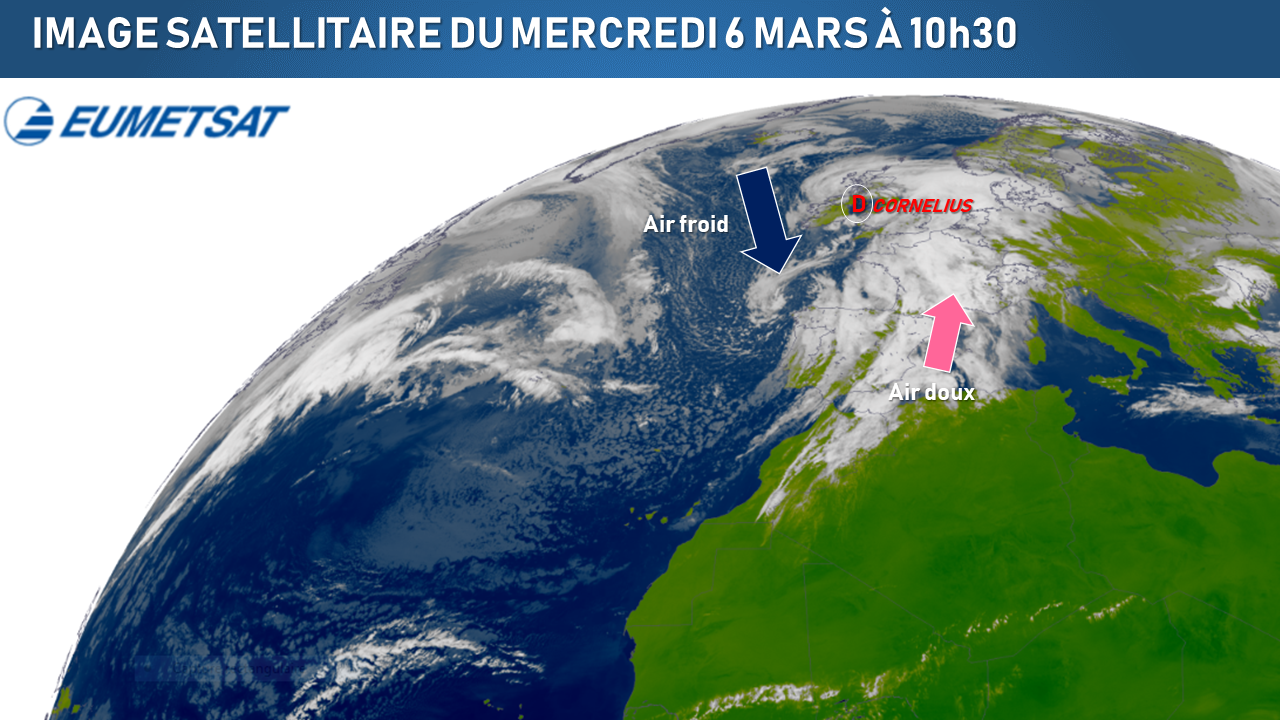 Illustration de l'actualité Conflit de masse d'air ce mercredi.