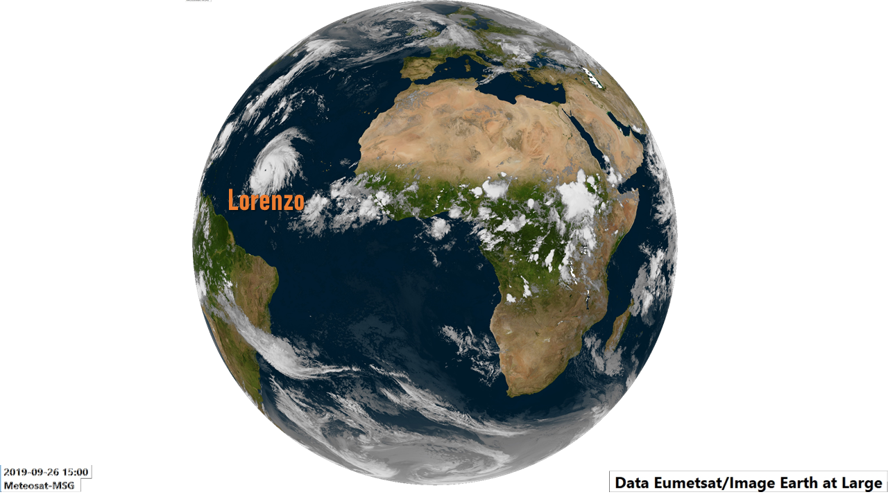 Illustration de l'actualité Un cyclone baptisé Lorenzo remonte l'Atlantique !