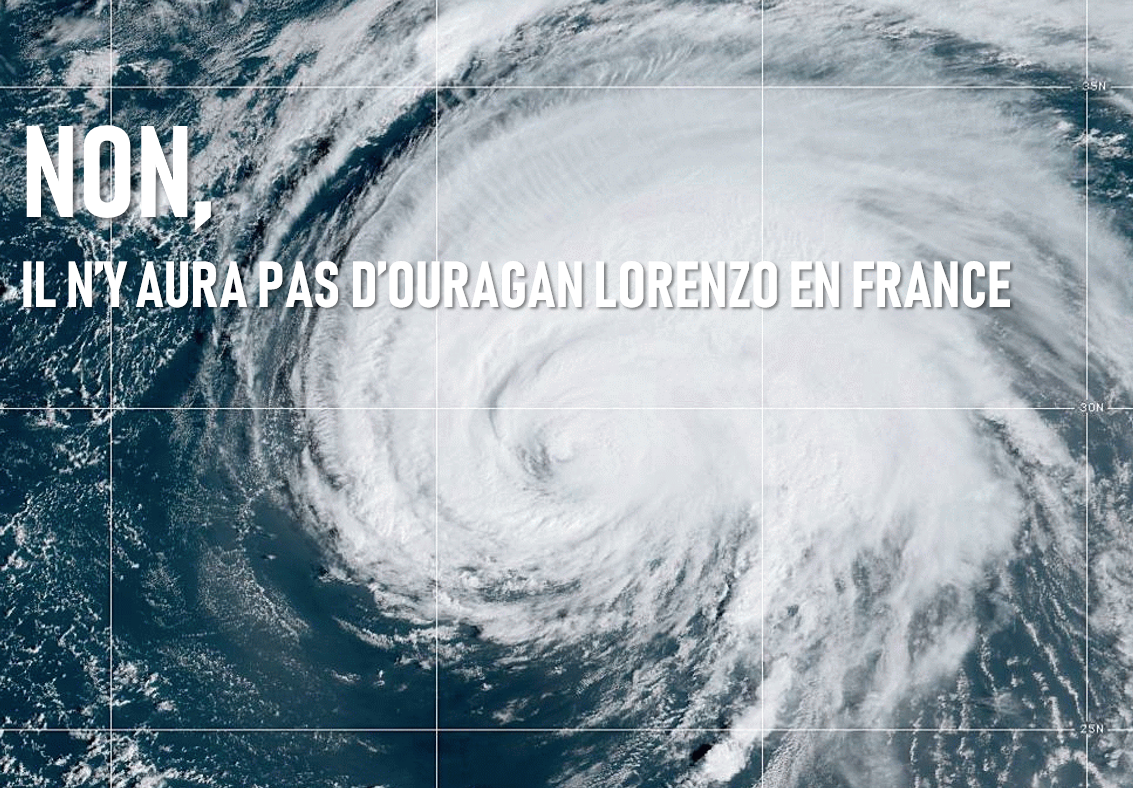 Illustration de l'actualité Non, il n'y aura pas d'ouragan Lorenzo en France