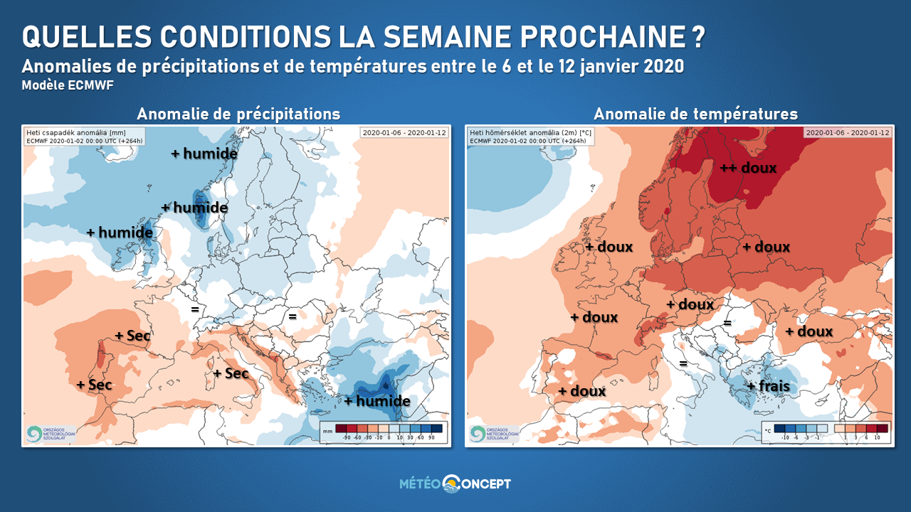 Illustration de l'actualité Le temps en Europe du 6 au 12 janvier: pas le moindre signe de l'hiver !