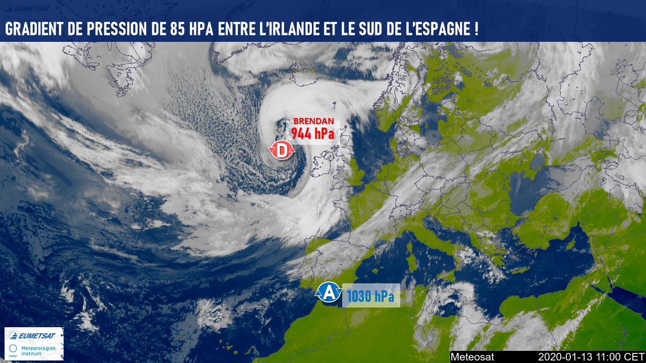 Illustration de l'actualité Brendan, une dépression très virulente sur le nord-ouest de l'Europe