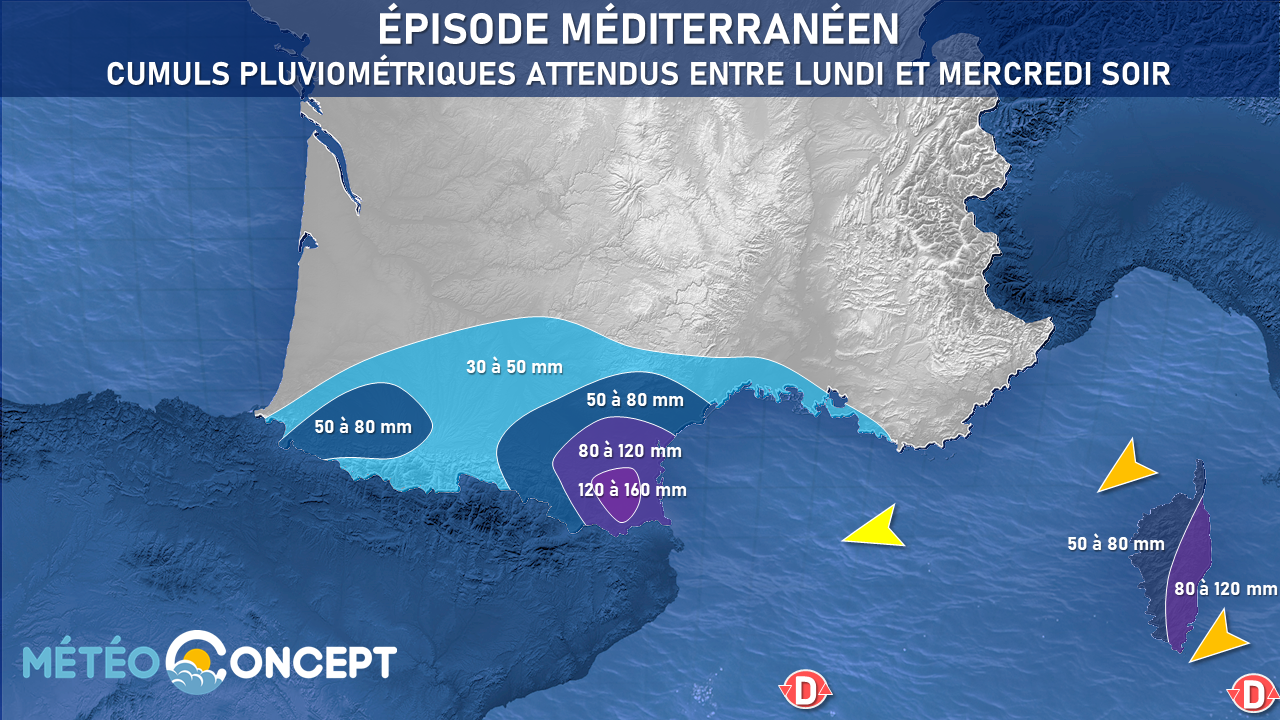 Illustration de l'actualité Plus de deux mois de pluie en 72 heures dans certains secteurs du sud de la France