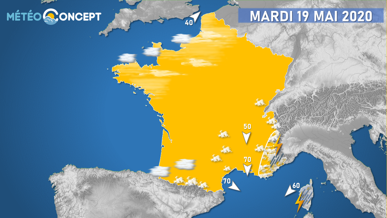 Illustration de l'actualité La météo du mardi 19 mai 2020