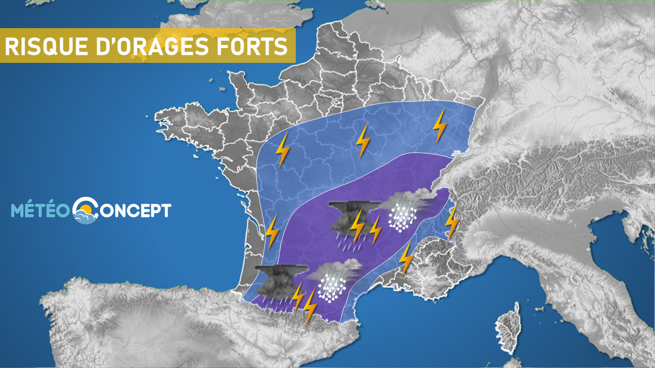 Illustration de l'actualité Attention aux orages localement forts cet après-midi