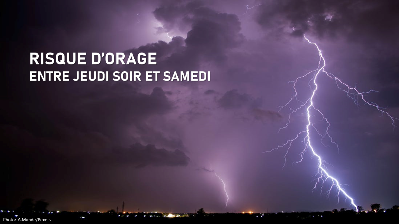 Illustration de l'actualité Risque d'orages entre jeudi soir et samedi