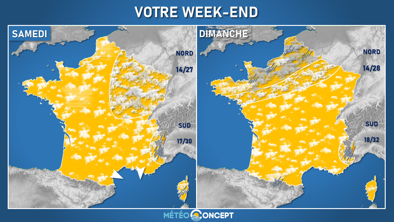 Illustration de l'actualité La tendance météo pour le week-end