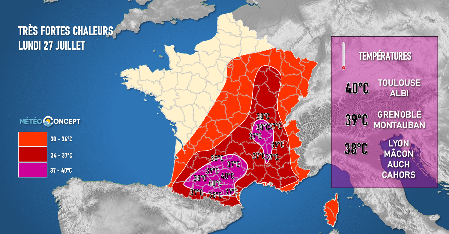 Illustration de l'actualité Pic de très fortes chaleurs ce lundi !