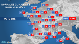 Illustration de l'actualité Quelles sont les températures moyennes du mois d'octobre?