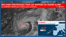 Illustration de l'actualité La tempête tropicale Thêta sur la route des skippers du Vendée Globe