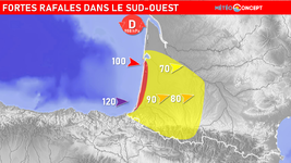 Illustration de l'actualité Fort coup de vent sur le littoral aquitain ce lundi soir