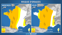 Illustration de l'actualité Dégradation orageuse marquée par la façade ouest pour ce mercredi